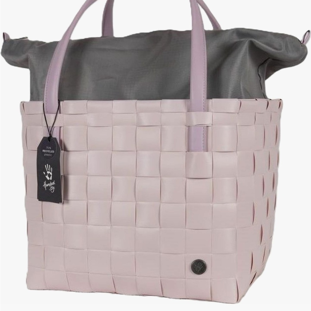 Handed By Deluxe Shopper Tote Soft Lilac Rare | made with Recycled material NWT - Picture 14 of 16
